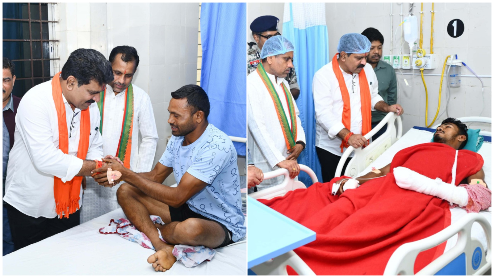 आईईडी ब्लास्ट व भालू हमले में घायल ग्रामीण-जवान से मिले डिप्टी सीएम विजय शर्मा