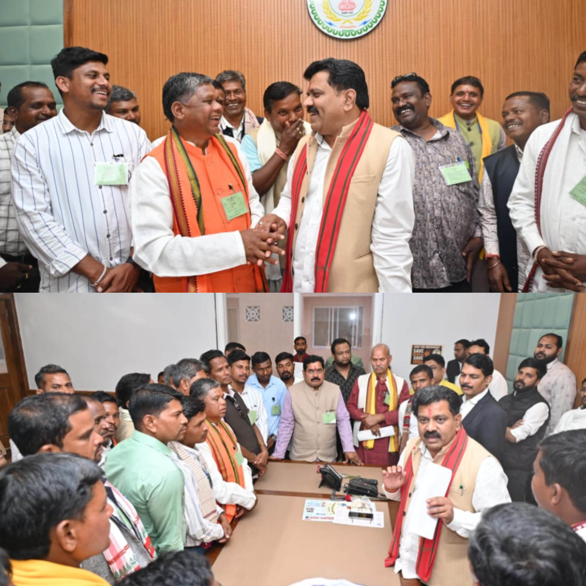 बस्तर संभाग के सरपंचों ने नए विधानसभा भवन में देखी लोकतांत्रिक प्रक्रिया, उपमुख्यमंत्री विजय शर्मा ने की मुलाकात