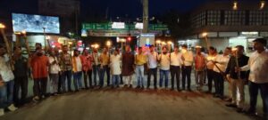 कवर्धा में भाजयुमो की मशाल रैली, ‘वंदे मातरम्’ के कथित अपमान के विरोध में जताया आक्रोश